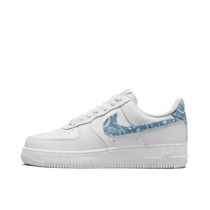 Nike Air Force 1 Next Nature Men's and Women's Board Shoes Anti Slip, Durable, Comfortable, Lightweight, Low Cut White and Blue fr