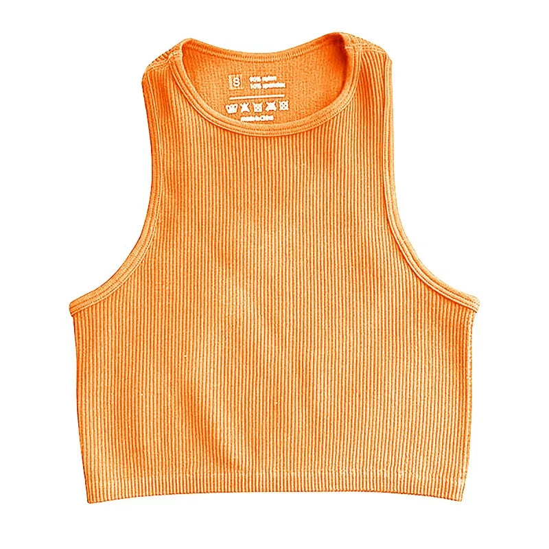 Sleeveless Yoga Short Shirts Running Sports Gym Women Tops Fitness Running Moisture Breathable Seamless Knitted Vest asu