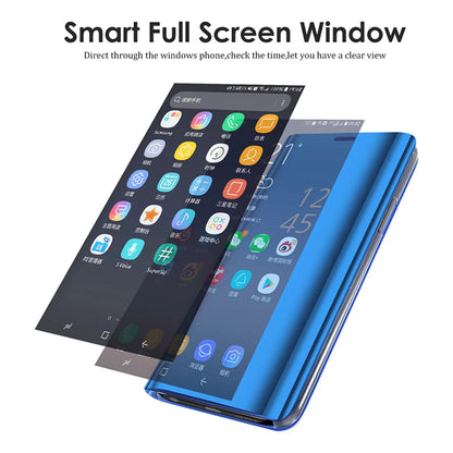 Luxury Smart Mirror Flip Case for Xiaomi Redmi Note 11 10 9 9s 8 8T 10s 11T Pro Max Plus 9A 9C Mi 9T Lite Poco X3 5G Cover Coque pour