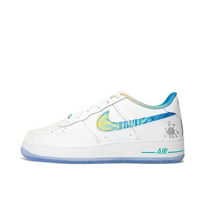 Nike Air Force 1 Men's Women's Board Shoes Are Non Slip, Durable, Comfortable, Lightweight, Cushioned, Low Cut, Black White fr