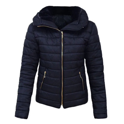 Women'S Winter Jacket Thick Warm Collar Women Fashion Bubble Coat Womens Jacket Padded kash