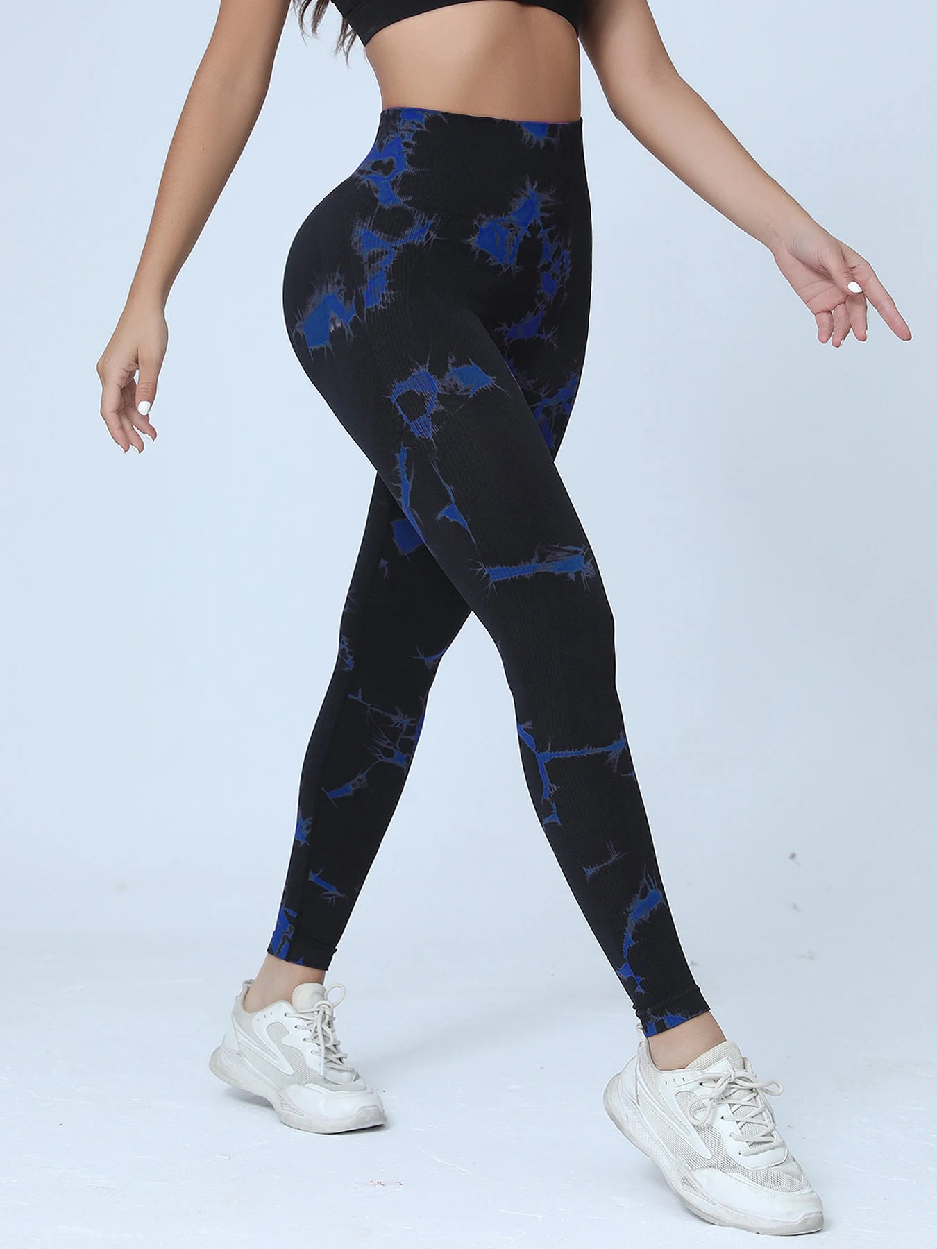 3 Piece Yoga Basics Tie-Dye Wide Belt Athletic Leggings jari