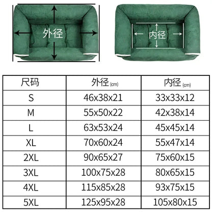 Pet Dog Bed Sofa Deep Sleep Dog House Square Thickened Warm Cat Mat Small Kennel Pet Product Breathable Blanket Winter asu