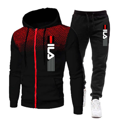 New Fashion Hoodie Fitness Gym Clothing Men Running Set Sportswear bon