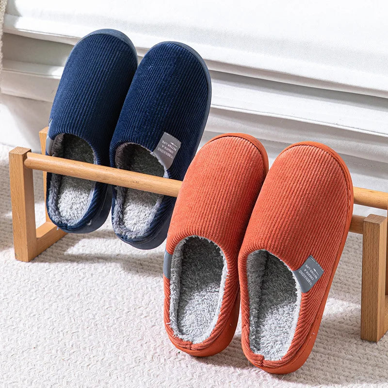 Winter Men Fur Slippers Indoor House Couples Men Fluffy Slides Warm Plush Slipper Bedroom Ladies Cotton Shoes 7