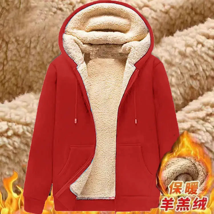 2024 New Winter Men's Hoodies Super Warm fleece thicken Sweatshirts Zipper Hoodie Men Sweatshirt Loose Hoody Sweatshirt For Male 7