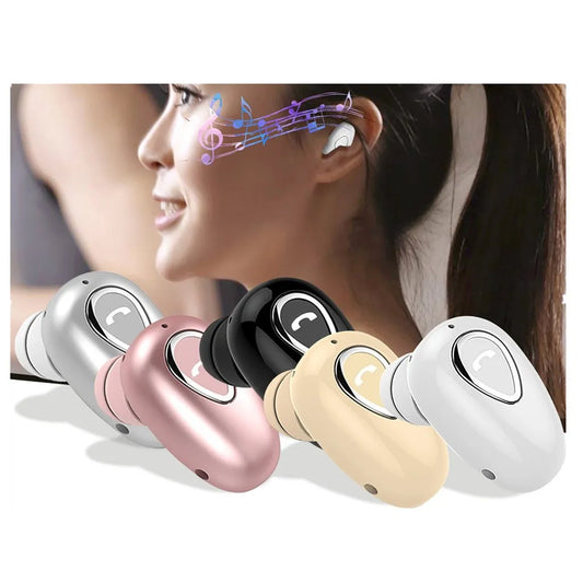 Wireless Bluetooth Single Ear Headset In-Ear Mini Invisible Business Headphone Stereo Deep Bass Sports Hands-free Earphones