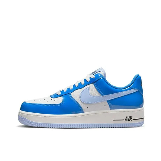 Nike Air Force 1 Next Nature Men's and Women's Board Shoes Anti Slip, Durable, Comfortable, Lightweight, Low Cut White and Blue fr