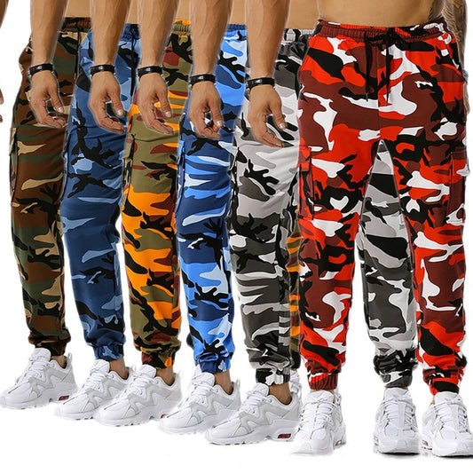 Men's Camo Casual Pants Drawstring Sports Jogging Pants Cargo Pants Sports Streetwear gümrüksüz kargosuz vergisiz ürünler mmm