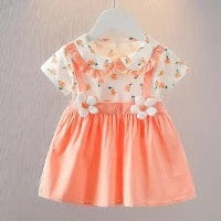 Summer Baby Girl Dress Doll Collar Princess Costume Wedding Birthday Party Outfit Toddler Girl Clothing Children Lovely A1087 fem