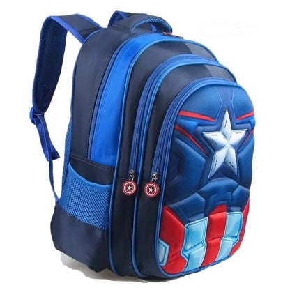 Kids Waterproof Nylon Backpack with Three Compartments - Ideal for Students, Ages 3-12, Inspired by five-pointed star