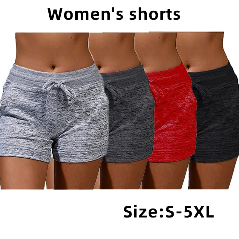 Womens Bottoming Quick-drying Shorts Yoga Pants Casual Sports Fitness Shorts Women's Outdoor Beach Shorts Plus Size S-5XL