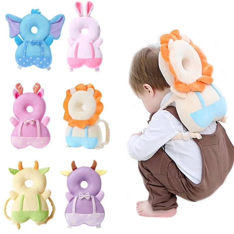 1-3T Toddler Baby Pillow Head Protector Safety Pad Cushion Back Prevent Injured Baby Eleplant Lion Cartoon Security Pillows 8&