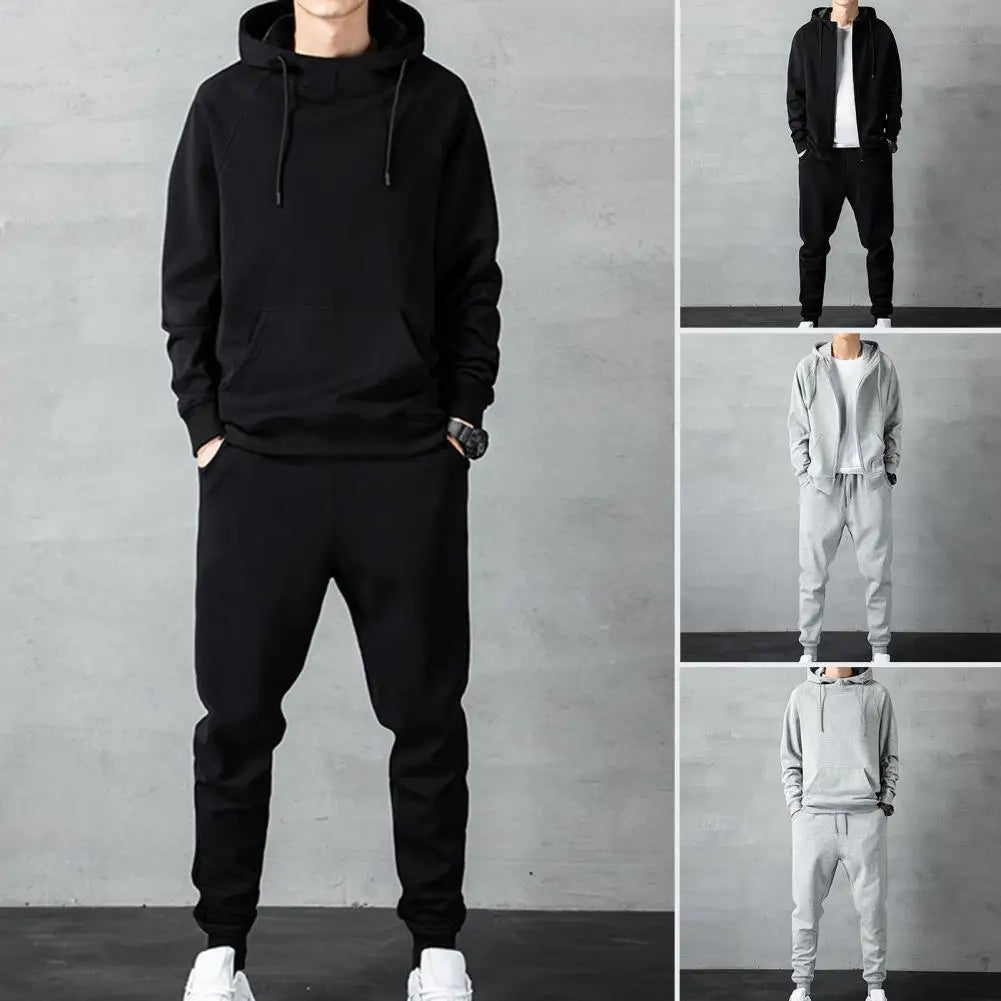 1 Set Men Hoodie Pants  Popular Loose Fit Hood Sweatshirt Sweatpants  Sporty Men Sweatshirt Sweatpants