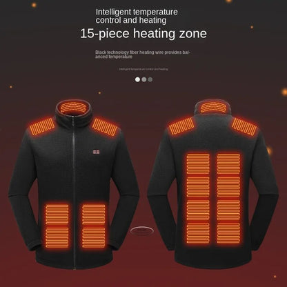 Winter Three-in-one Jacket with Electric Heating and Removable Sports Jacket To Prevent Cold and Rain Heated and Warm women's Jacket