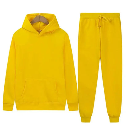 Sportswear for Men and Women Couples Spring, Autumn and Winter Fleece Sweatshirt Set Hoodie + Sweatpants 2-piece Set 4 kanpe