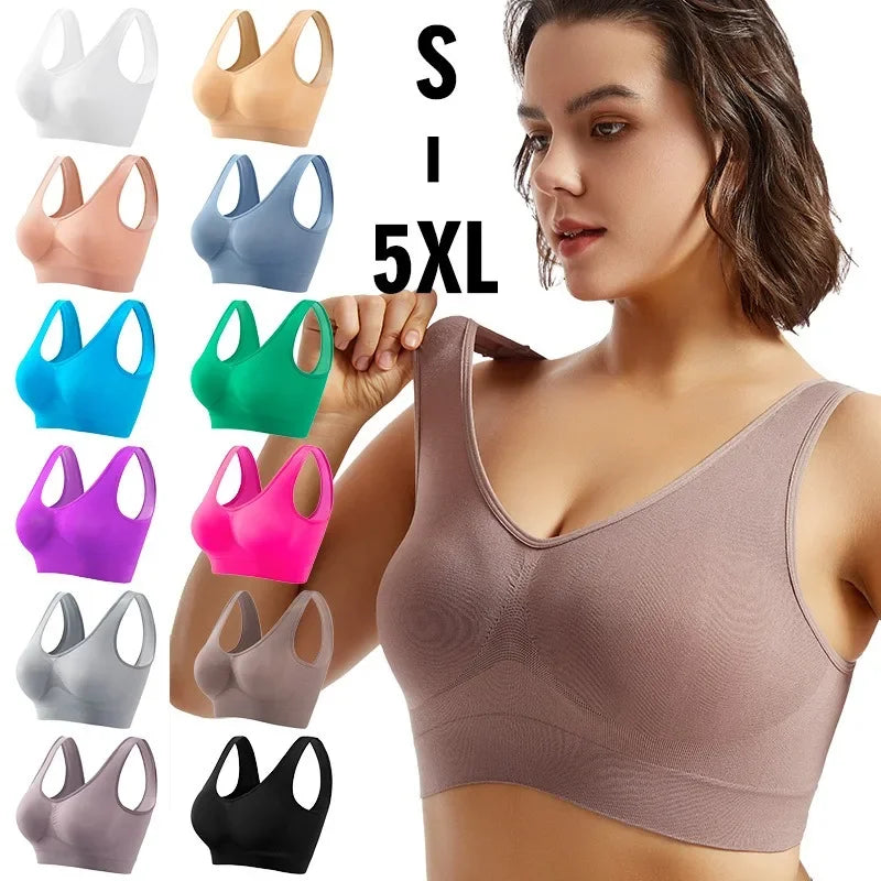 Seamless Bras For Women Push Up Sports Tops Female Breathable Brassiere No Pads Bra Crop Top Solid Sexy Lingerie  asu