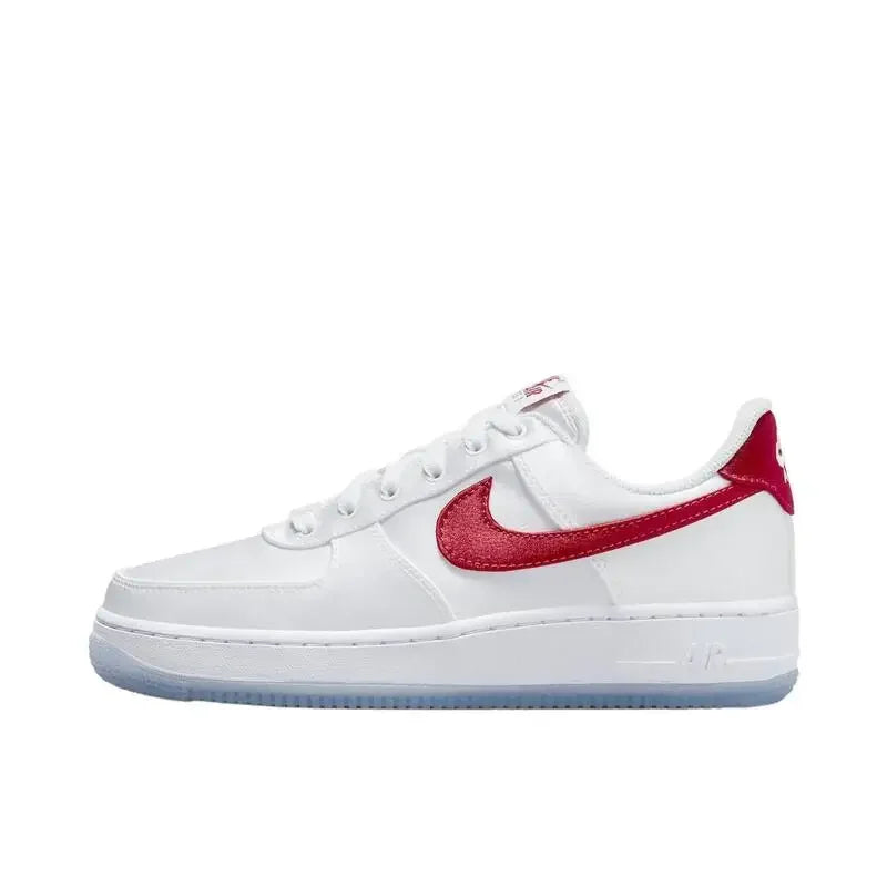 Nike Air Force 1 Men's and Women's Board Shoes Leather Trendy Comfort Anti Slip Wear Resistant Lightweight Low Cut Beige Brown