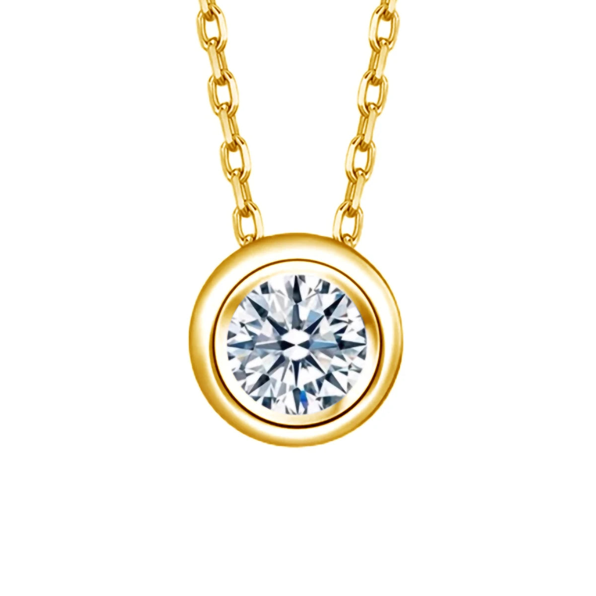 AU750 Real 18K Gold Moissanite Diamond Necklace Fine Jewelry For Woman Wedding Proposal Gift Present jari