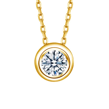 AU750 Real 18K Gold Moissanite Diamond Necklace Fine Jewelry For Woman Wedding Proposal Gift Present jari