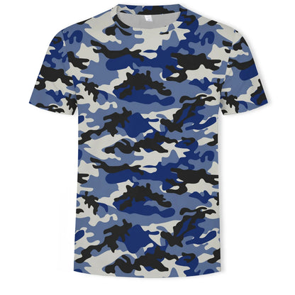 New Camouflage Clothes Leisure Men's and Women's T-Shirts Casual 3D Print Hip Hop Harajuku Personality Round Neck Short Sleeve mmm