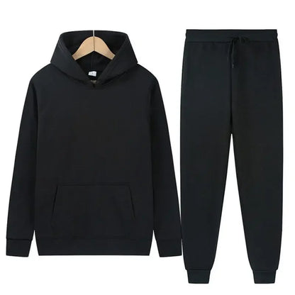 Sportswear for Men and Women Couples Spring, Autumn and Winter Fleece Sweatshirt Set Hoodie + Sweatpants 2-piece Set 4 kanpe