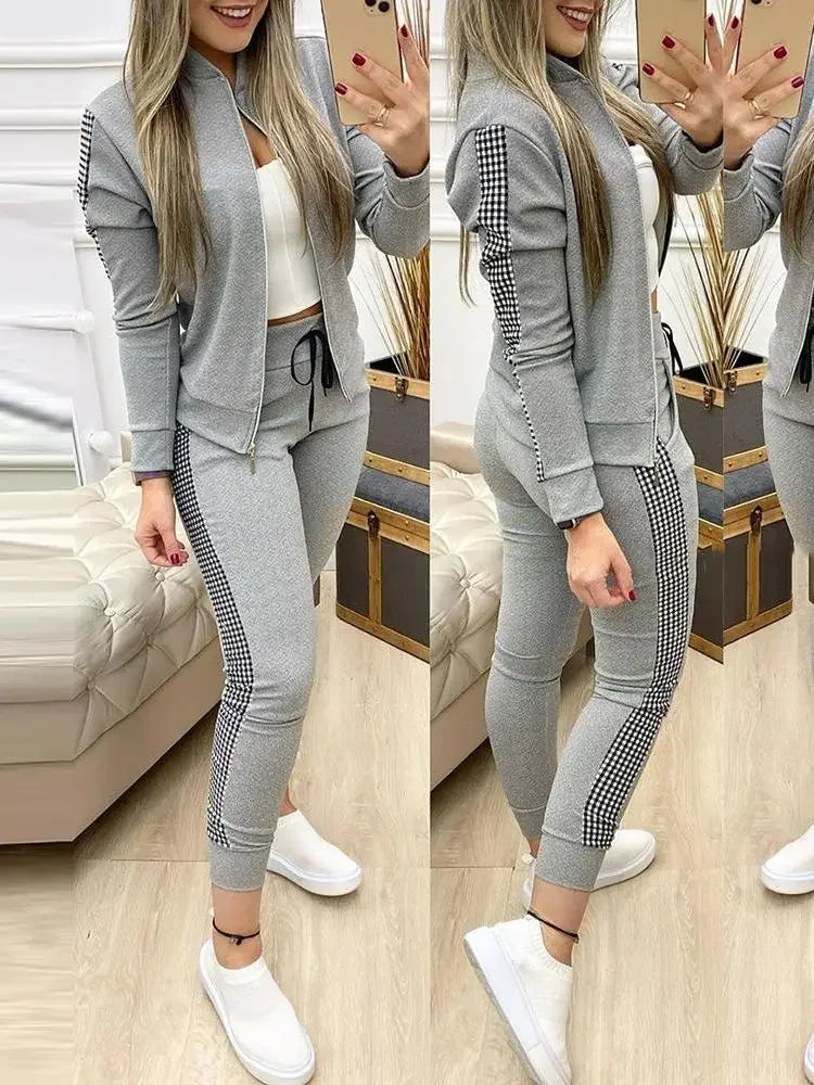 2024 Women  Casual Sport Suit Winter 2 Piece Woman Set serye