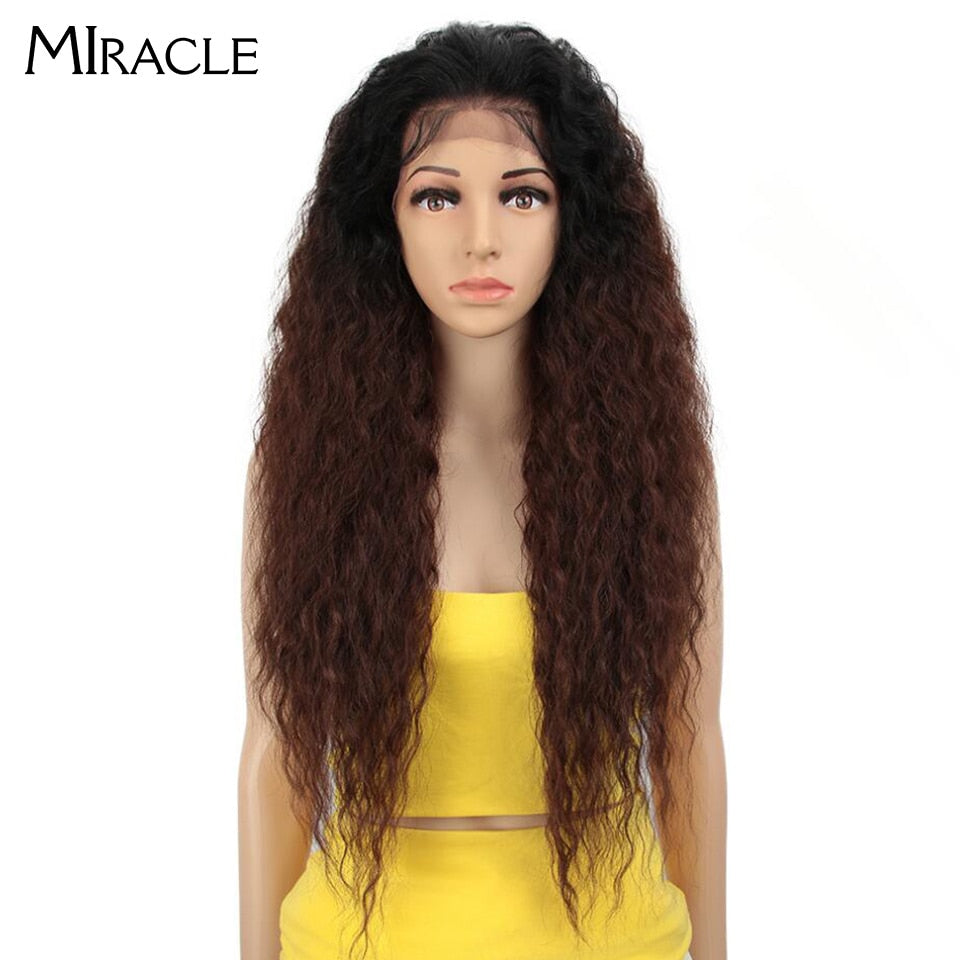 Badon marchand hair Ombre Blonde Lace Front Wig For Women 30Inch Natural Wigs Miracle Hair