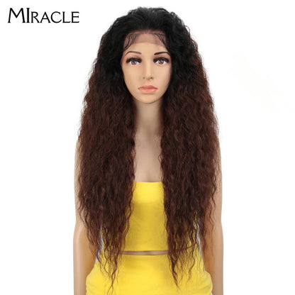 Badon marchand hair Ombre Blonde Lace Front Wig For Women 30Inch Natural Wigs Miracle Hair