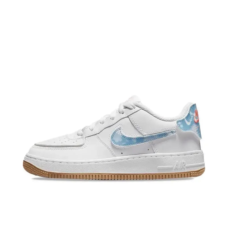 Nike Air Force 1 Men's and Women's Board Shoes Leather Trendy Comfort Anti Slip Wear Resistant Lightweight Low Cut Beige Brown