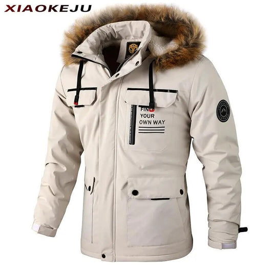 Men's Cold Windbreaker Anorak Coats Winter Jackets High Quality Clothing Elegant Man Coat Plus Size Large Parkas Streetwear Men's  Jacket