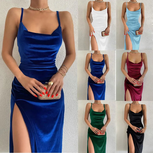 New Spring/Summer Fashion Sexy Slim Fit Split Strap Dress For Women fyo