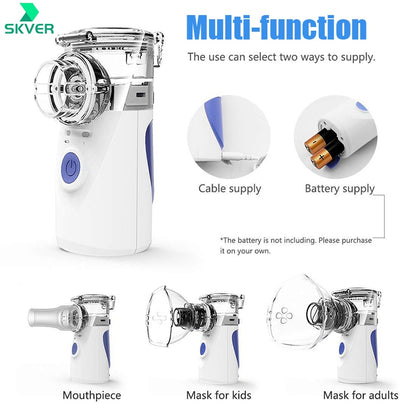 Portable Nebulizer Machine Medical Atomizer Nebuliser Inhalator Adult Children Silent Inhaler Humidificador Nebulizador Portatil