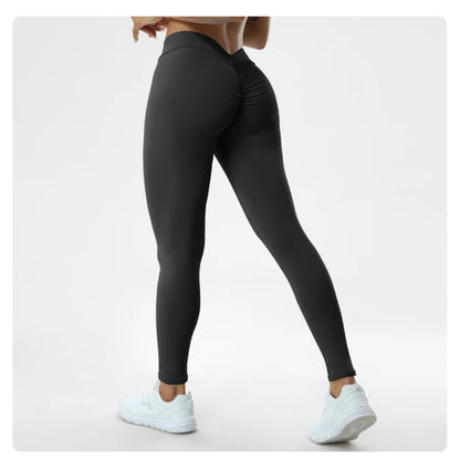 Sexy V Butt Push Up Fitness High Waist Pants kay