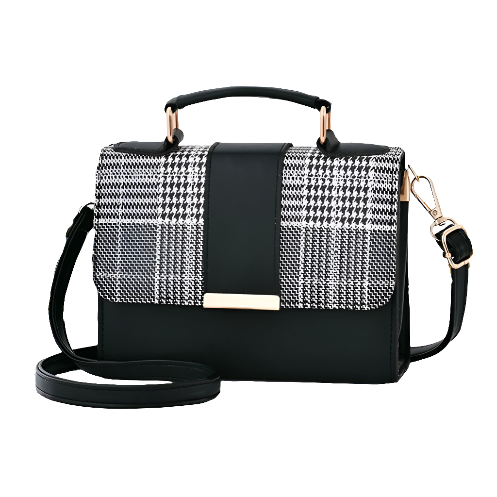 New Retro Plaid Small Square Package Minimalist Fashion Stitching Wild Shoulder Bag Ms. Packet br