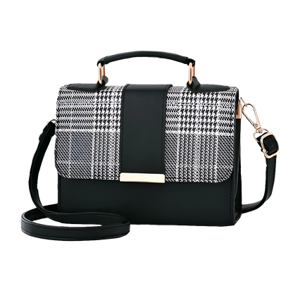 New Retro Plaid Small Square Package Minimalist Fashion Stitching Wild Shoulder Bag Ms. Packet br