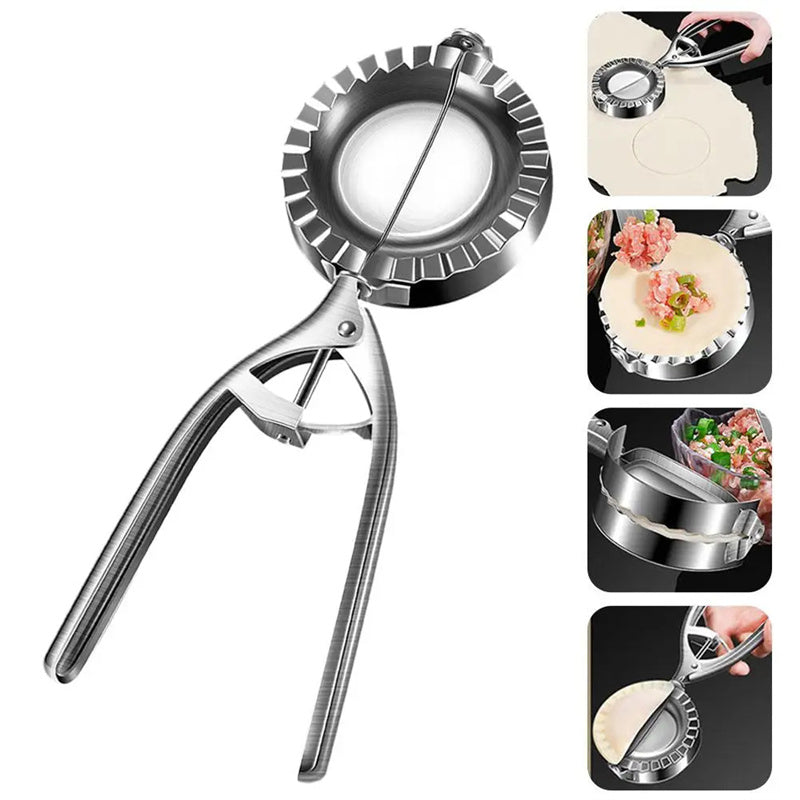 Kitchen Dumpling Mold Stainless Steel Dumpling Machine Pressing Home Baking Tool Skin Press Tool Dumpling Noodle Manual Kitchen Gadgets we