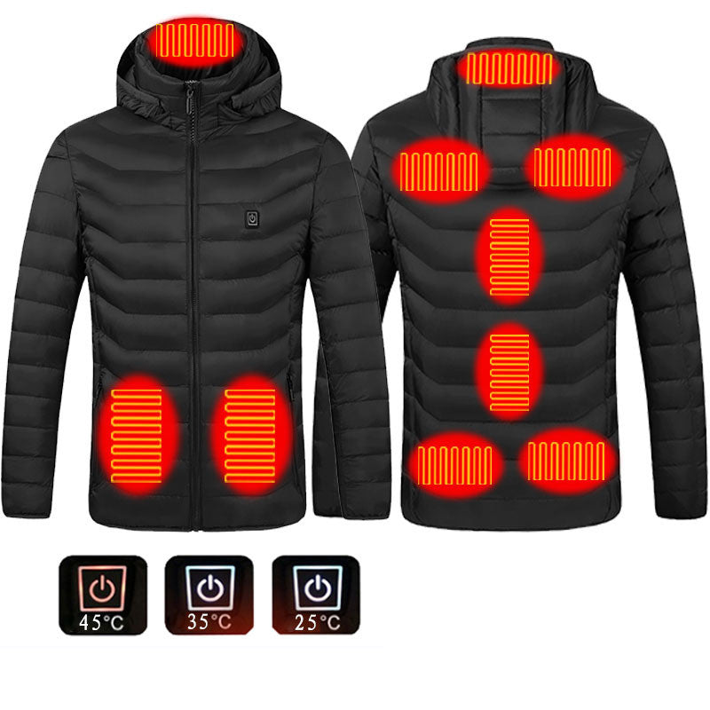 New Heated Jacket Coat USB Electric Jacket Cotton Coat Heater Thermal Clothing Heating Vest Men's Jacket Clothes