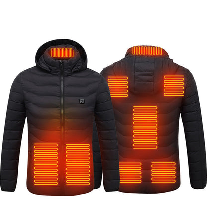 New Heated Jacket Coat USB Electric Jacket Cotton Coat Heater Thermal Clothing Heating Vest Men's Jacket Clothes