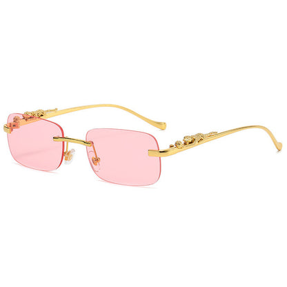 Badon Marchand Rimless Square Sunglasses