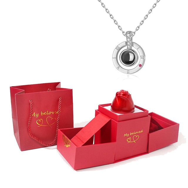 Projection Necklace With Gift Box kado