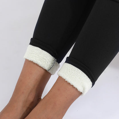 Winter Leggings Warm Thick High Stretch Lamb Cashmere Leggins Skinny Fitness Woman Pants kpk