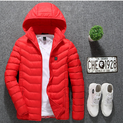 New Heated Jacket Coat USB Electric Jacket Cotton Coat Heater Thermal Clothing Heating Vest Men's Jacket Clothes