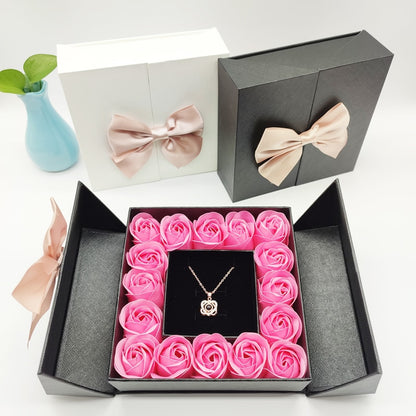 Artificial Rose Flower Gift Box kado