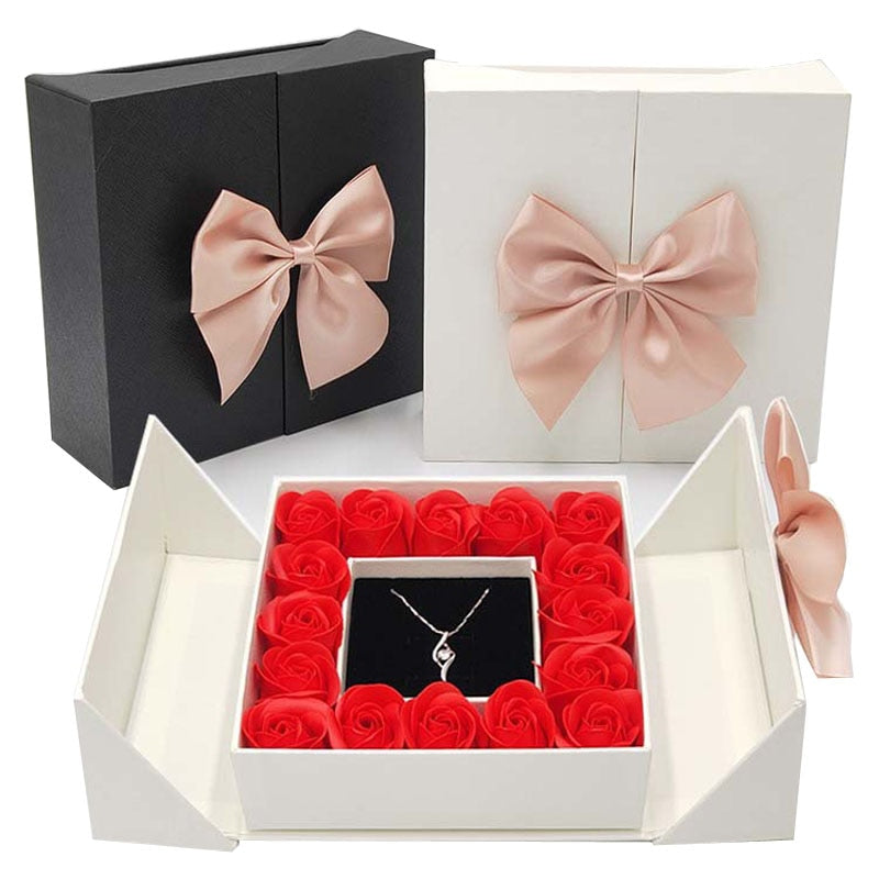 Artificial Rose Flower Gift Box kado