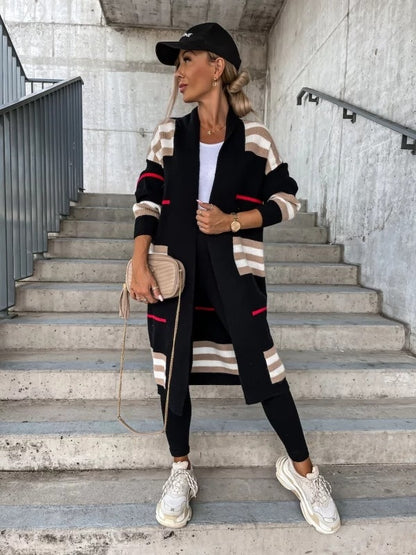 Women Stripe Sweater Casual Wear kodez