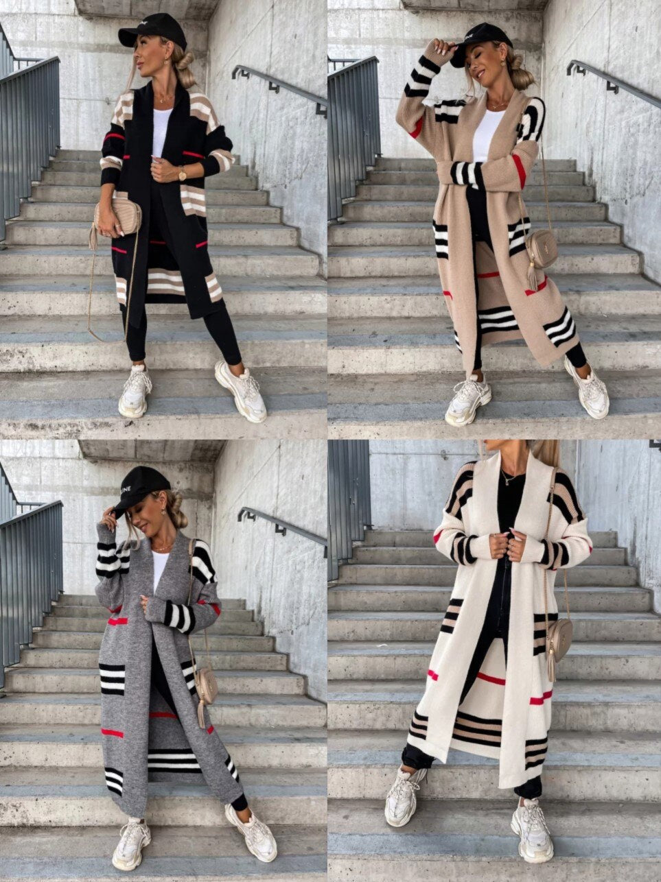 Women Stripe Sweater Casual Wear kodez